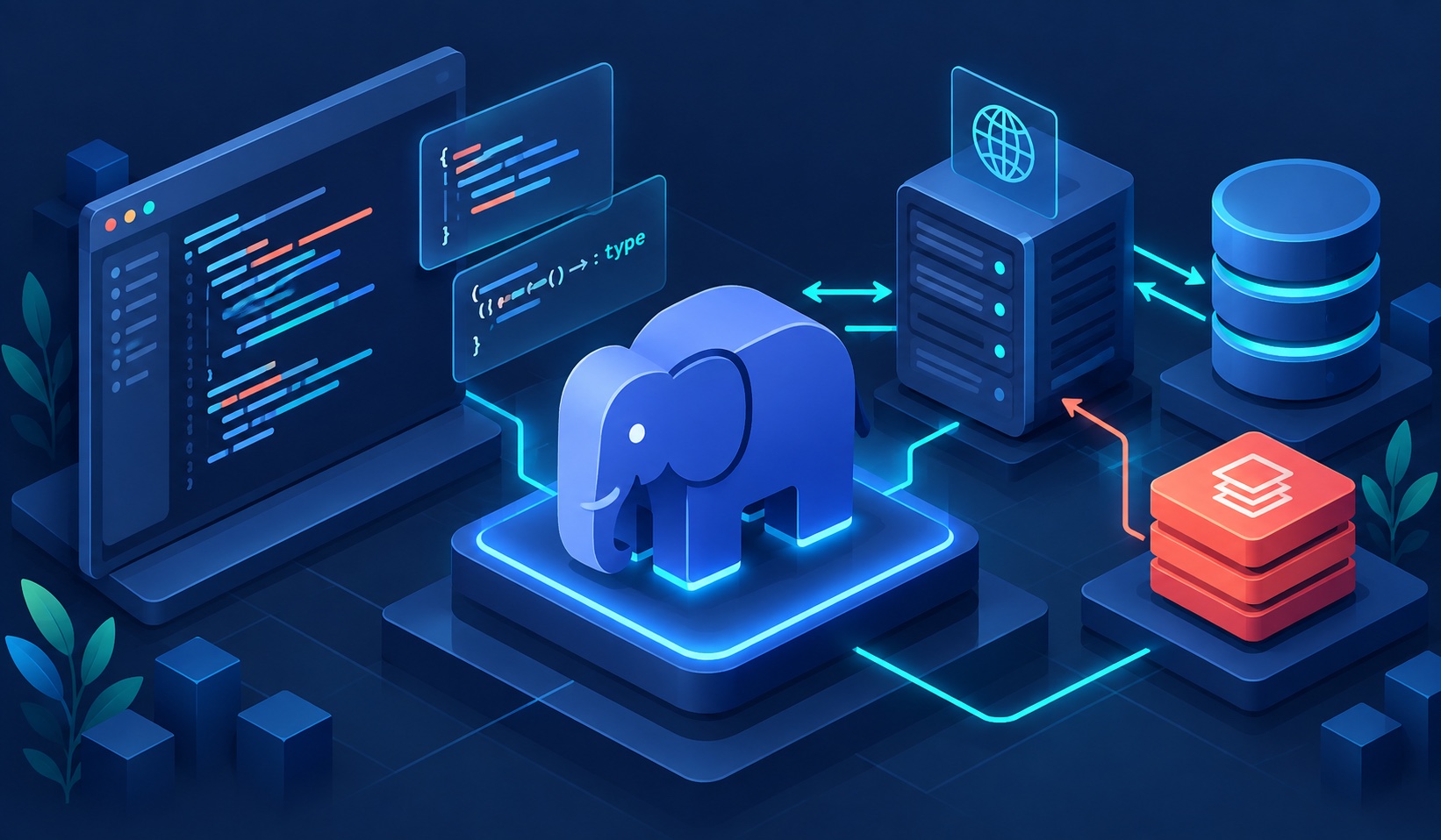 PHP development — developer reviewing PHP, HTML and CSS code