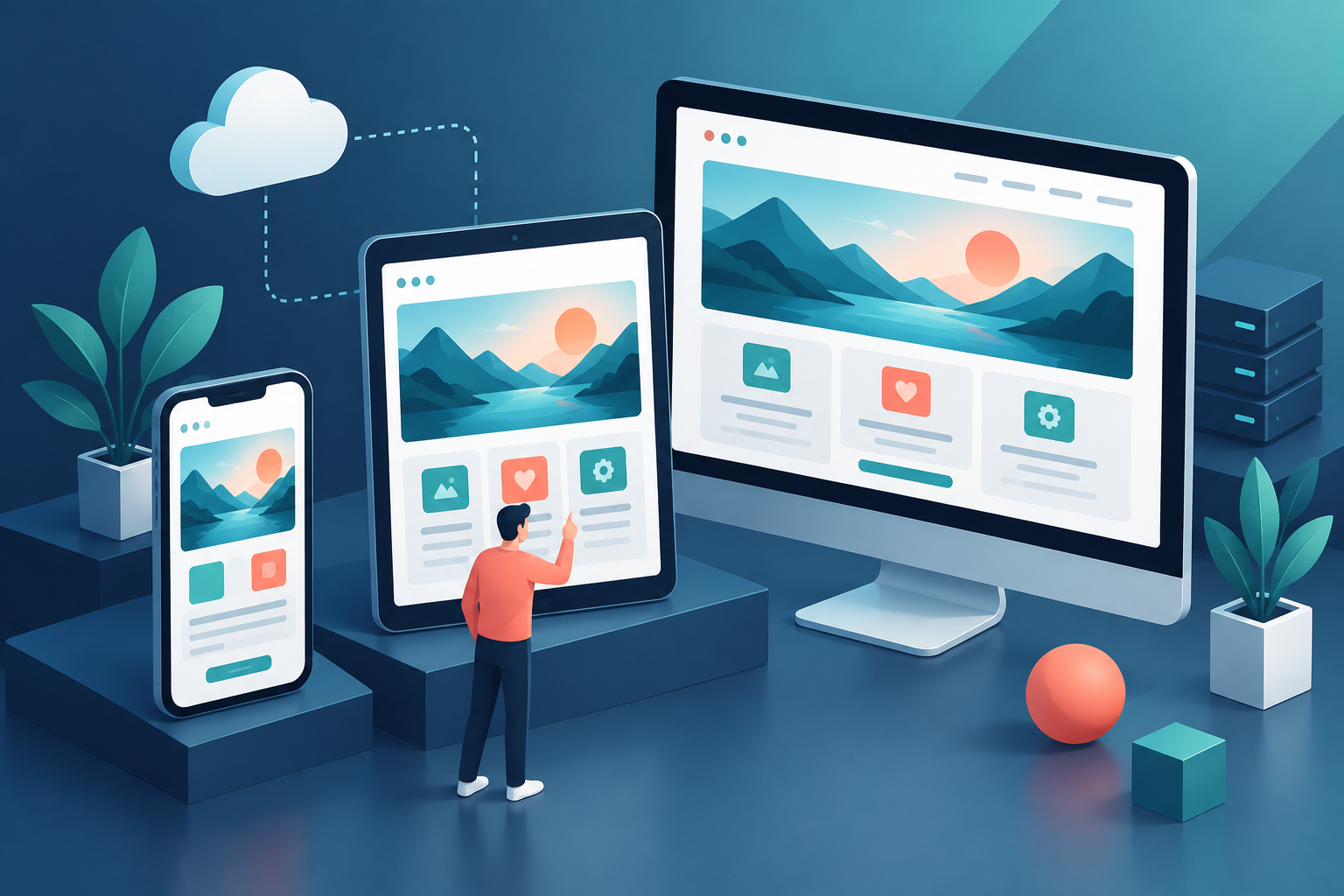 Responsive web application development — CSS code and developer