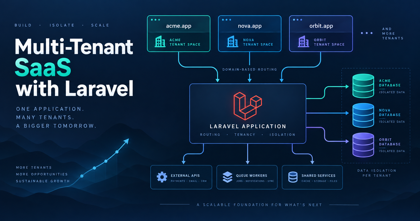 Архітектура Laravel Multi-Tenant SaaS: доменна оренда та ізоляція PostgreSQL